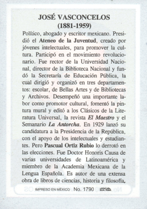 Biografia Jose Vasconcelos Atras